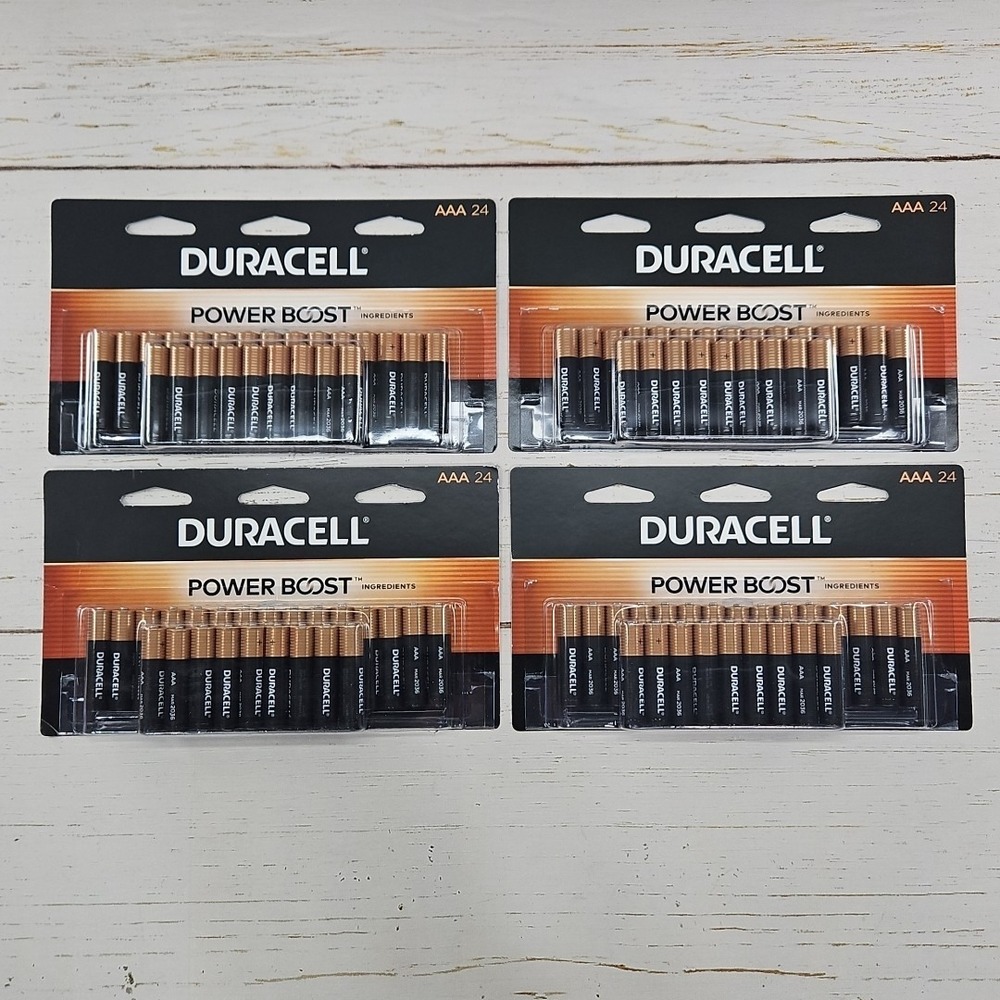 Duracell Power Boost AAA Batteries Lot of 4 96 Count 4x24 Packs Expires‎ 2036